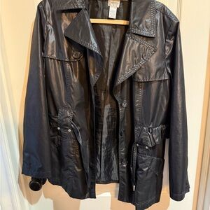 Chico's Black Trench Coat